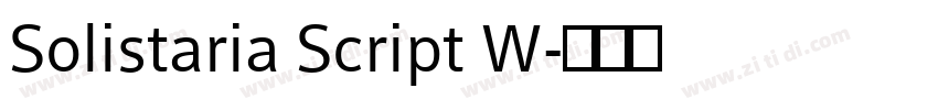 Solistaria Script W字体转换